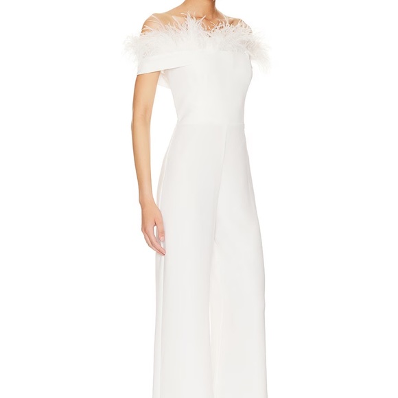 Amanda uprichard revolve keeley jumpsuit in ivory - Picture 2 of 6